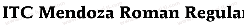 ITC Mendoza Roman Regular字体转换